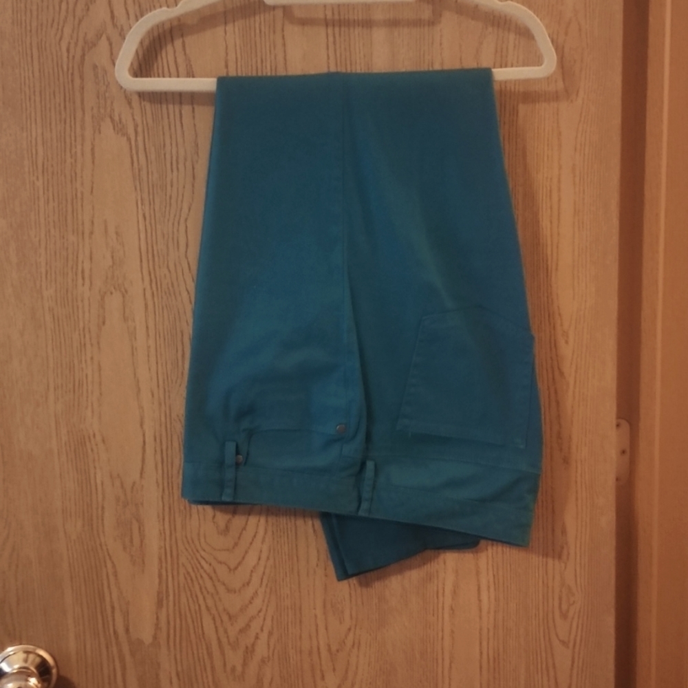 Size 16 Chaus 5 pocket green jeans.